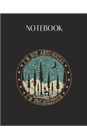 Notebook: Im Not Antisocial Im Prosolitude Introverts Vintage Lovely Composition Notes Notebook for Work Marble Size College Rule Lined for Student Journal 11