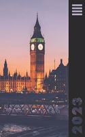 2023: London Big Ben Parliament Weekly Calendar Planner Organizer