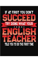 If At First You Don't Succeed Try Doing What Your English Teacher Told You To Do The First Time