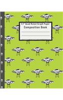 Composition Book: 5:1 Quad Ruled Graph Paper Alien Green Alien Spaceships
