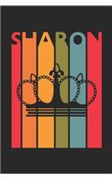 Sharon: Vintage Custom Personalized Lined Name Notebook, Diary, Journal - Retro Birthday, Christmas Gifts for Daughter, Niece, Sister, Mom, Mother: Medium C