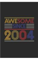 Awesome Since 2004: Dotted Bullet Grid Notebook - Journal for Birthday Gift Idea