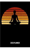 2020 Planner: Vintage Sunset Yoga Weekly & Monthly Planner 2020 - 52 Week Calendar 6 x 9 Organizer - Gift For Yogis And Yoga Lovers