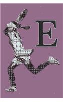 E Monogram Initial Tennis Journal