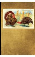 Vintage Thanksgiving Journal: Blank Lined Journal for Giving Thanks and Planning for the Holidays