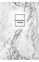 Kanji Practice Notebook: Japanese Language Character Writing Note Book Soft Cover Paper Journal Composition Kana Stylish Marble Textured Soft Cover