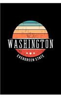Washington Evergreen State: Washington State USA Souvenir Blank Notebook Journal