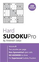 Sudoku: Hard Sudoku Pro Book for Experienced Puzzlers (200 puzzles), Vol. 8