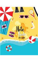 Notebook Dot-Grid: Cute Summer Beach Cover: Notebook Dot-Grid: Notebook For Journaling, Doodling, Creative Writing, School Notes, and Capturing Ideas, Bullet Journal N