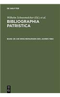Bibliographia Patristica/Internationale Patristische Bibliographie, No 29