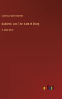 Baddeck, and That Sort of Thing: in large print