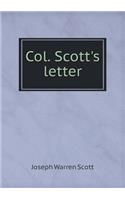 Col. Scott's letter