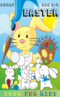 Easter Bunny Coloring Book For Kids Ages 1-4