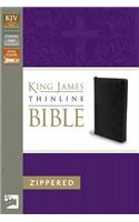 Thinline Bible-KJV-Zippered: King James Version, Black, Bonded Leather, Thinline, Zippered