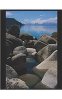 Beautiful Serene Scenic Rocks and Water on Lake Tahoe Notebook