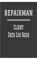 Repairman Client Data Log Book