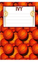 Basketball Life Ivy: College Ruled Composition Book