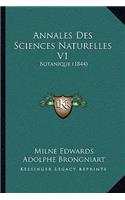 Annales Des Sciences Naturelles V1