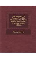 The Meaning of Essence in the Philosophy of Alfred North Whitehead