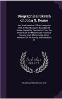 Biographical Sketch of John G. Deane