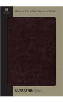 HCSB Ultrathin Reference Bible, Brown Simulated Leather