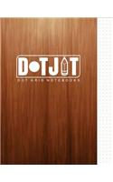 Dot Jot Dot Grid Notebook: Fresno Wood Design, 50 Pages, 8.5 x 11 (Journal, Diary) (Dotted Graph Paper)