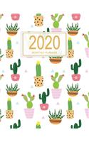 2020 Monthly Planner: Jan 1, 2020 to Dec 31, 2020: Monthly Planner + Calendar Views and Notes - Cactus Cover