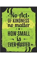 No Act of Kindness, No Matter How Small, is Ever Wasted