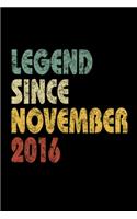 Legend Since November 2016
