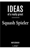 Notizbuch für Squash Spieler