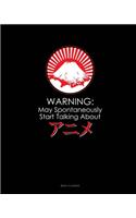 Warning May Spontaneously Talk About Anime: Menu Planner