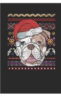 Christmas Sweater - Bulldog: Small Lined Notebook - Christmas Gift for Kids, Women, Men Girls And Boys