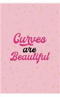 Curves Are Beautiful: All Purpose 6x9 Blank Lined Notebook Journal Way Better Than A Card Trendy Unique Gift Pink And Gold Thick