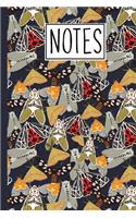 Notes: Moth Notebook, Insect blank notebook, journal, composition book (6x9), mothing