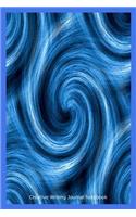 Creative Writing Journal Notebook: Blue Swirls Abstract Design Doodle & Sketch Activity Book