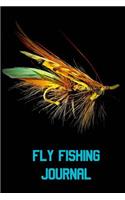 Fly Fishing Journal: Fly Fishing Log Book- Fishing Notebook- 6 X 9 Journal With 50 Pages (25 Trip Entries)-Salmon Fly Lure Graphic Design- Fly Fishing Notebook- Fly Fish