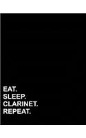 Eat Sleep Clarinet Repeat: Isometric Graph Paper Notebook: 1/4 Inch Equilateral Triangle