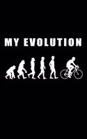 My Evolution: Bicycle Cycling Bike 11 X 9 Inch Daily Planner Diary Journal Notebook 100 Pages Paperback