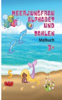Meerjungfrau Alphabet und Zahlen Färbung Buch