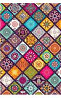 Journal Notebook Colorful Mandala Pattern 1: 110 Page Plain Blank Journal For Drawing, Writing, Doodling In Portable 6 x 9 Size.(33 Noteworthy Series Unlined)