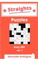 Straights Puzzles - Easy 200 vol. 1