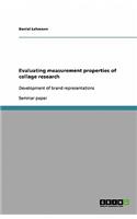 Evaluating measurement properties of collage research