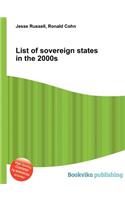 List of Sovereign States in the 2000s