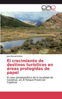 crecimiento de destinos turísticos en áreas protegidas de papel