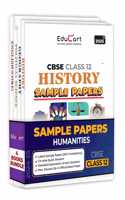 Educart CBSE Class 12 Sample Paper 2025 - History, Political Science, Geography and English Combo Set of 4 Books for 2024-25 Board Exam