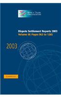 Dispute Settlement Reports 2003