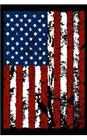 American Flag Notebook: USA Patriotic Composition Note Book For Men, Women, Kids - US Red White And Blue