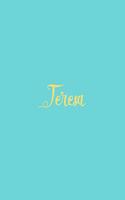 Teresa: Personalized Name Turquoise Matte Soft Cover Notebook Journal to Write In. 120 Blank Lined Pages