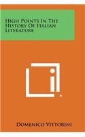 High Points in the History of Italian Literature