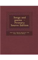 Songs and Poems - Primary Source Edition